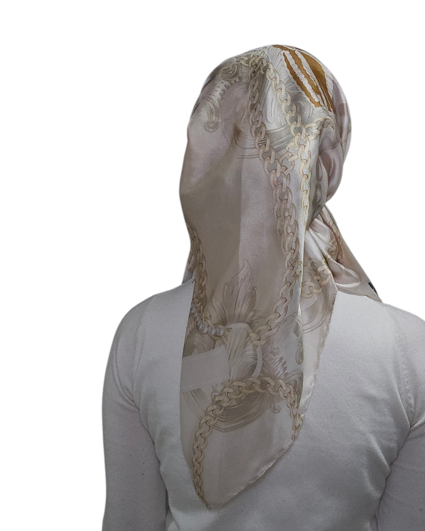 Champagne Chains Square Scarf - Keter Hayofi Mitpachot