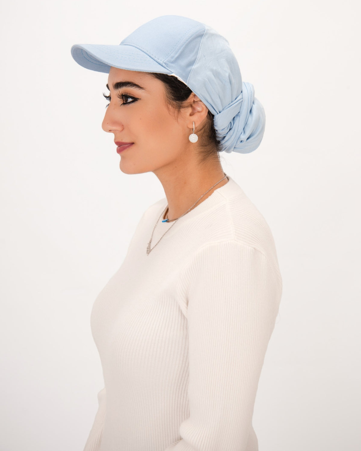 Scarf Cap With Bamboo Style - Keter Hayofi Mitpachot