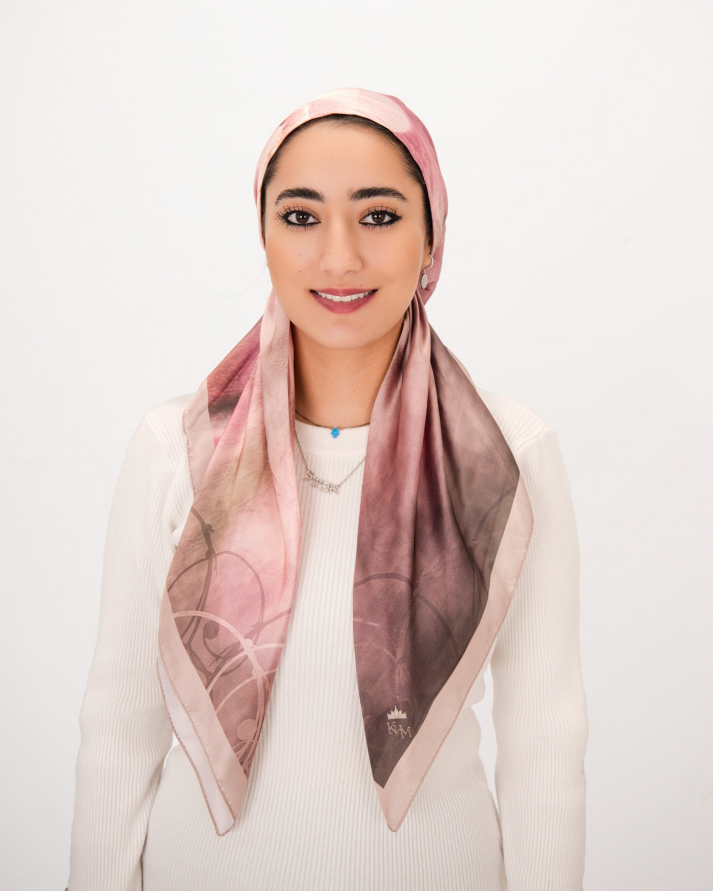 Blushing Petals Square Scarf - Keter Hayofi Mitpachot