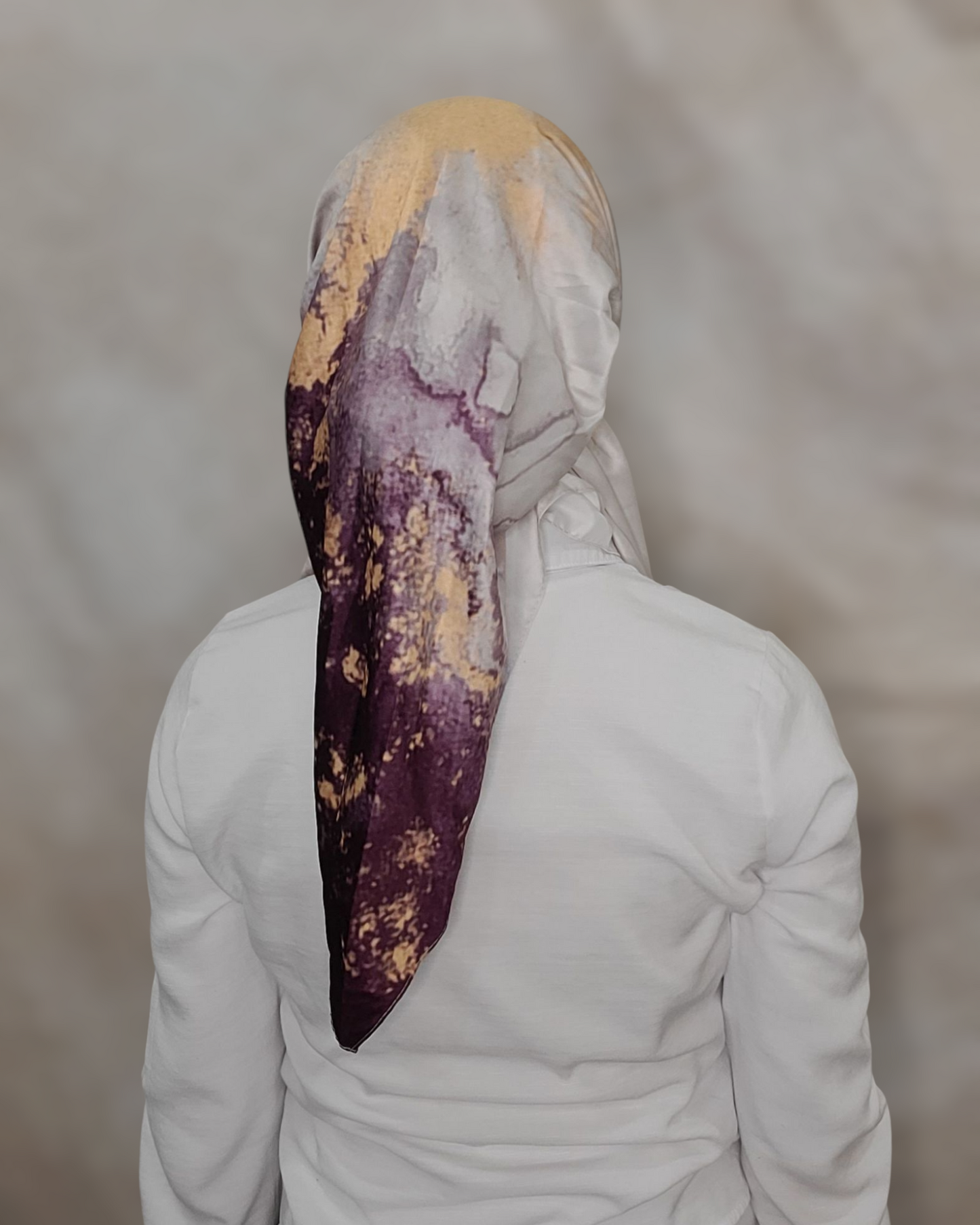 Purple Royale Satin Square Scarf