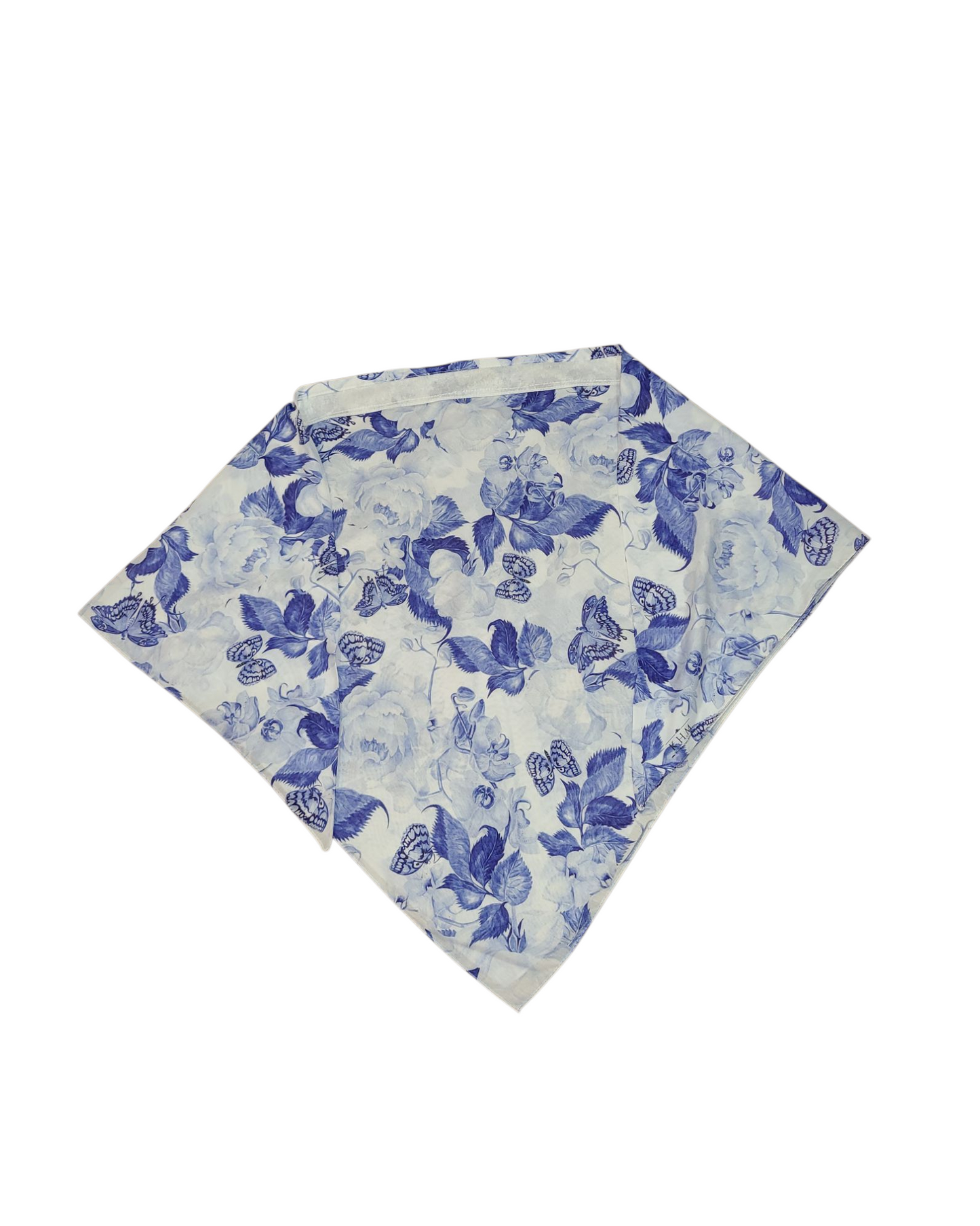 Spring In Blue Triangle Scarf With Grip - Keter Hayofi Mitpachot