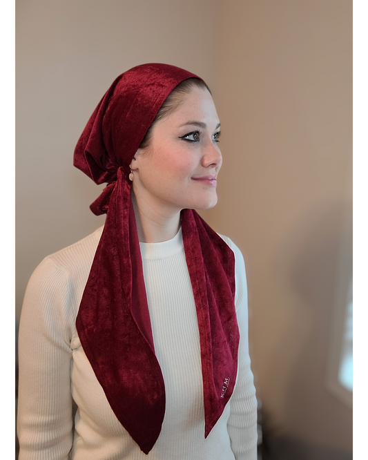Crushed Velvet Adjustable Preties - Keter Hayofi Mitpachot