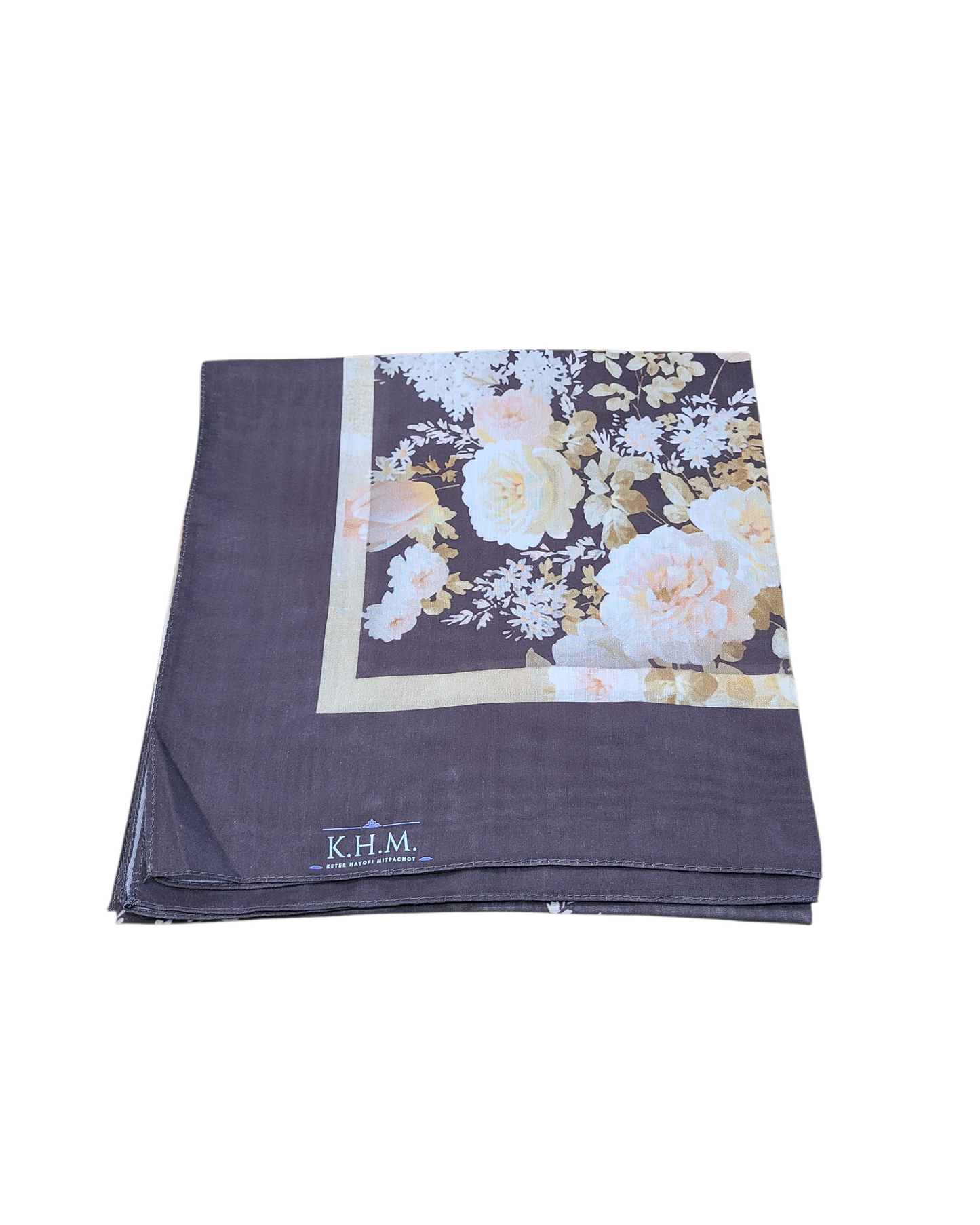 Mocha Rose Square Scarf - Keter Hayofi Mitpachot
