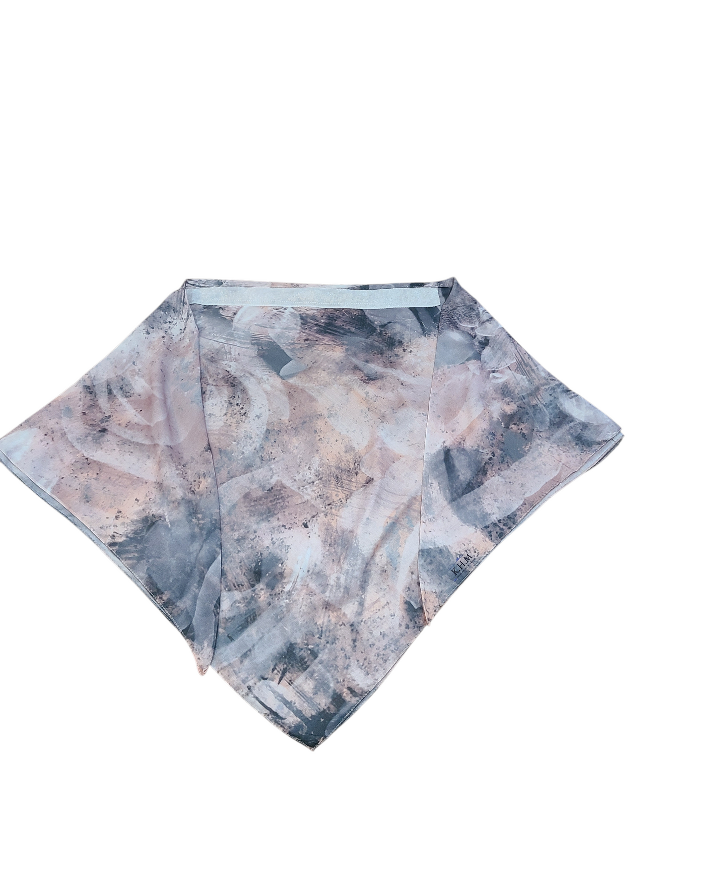 Blush Storm Triangle Scarf With Grip - Keter Hayofi Mitpachot