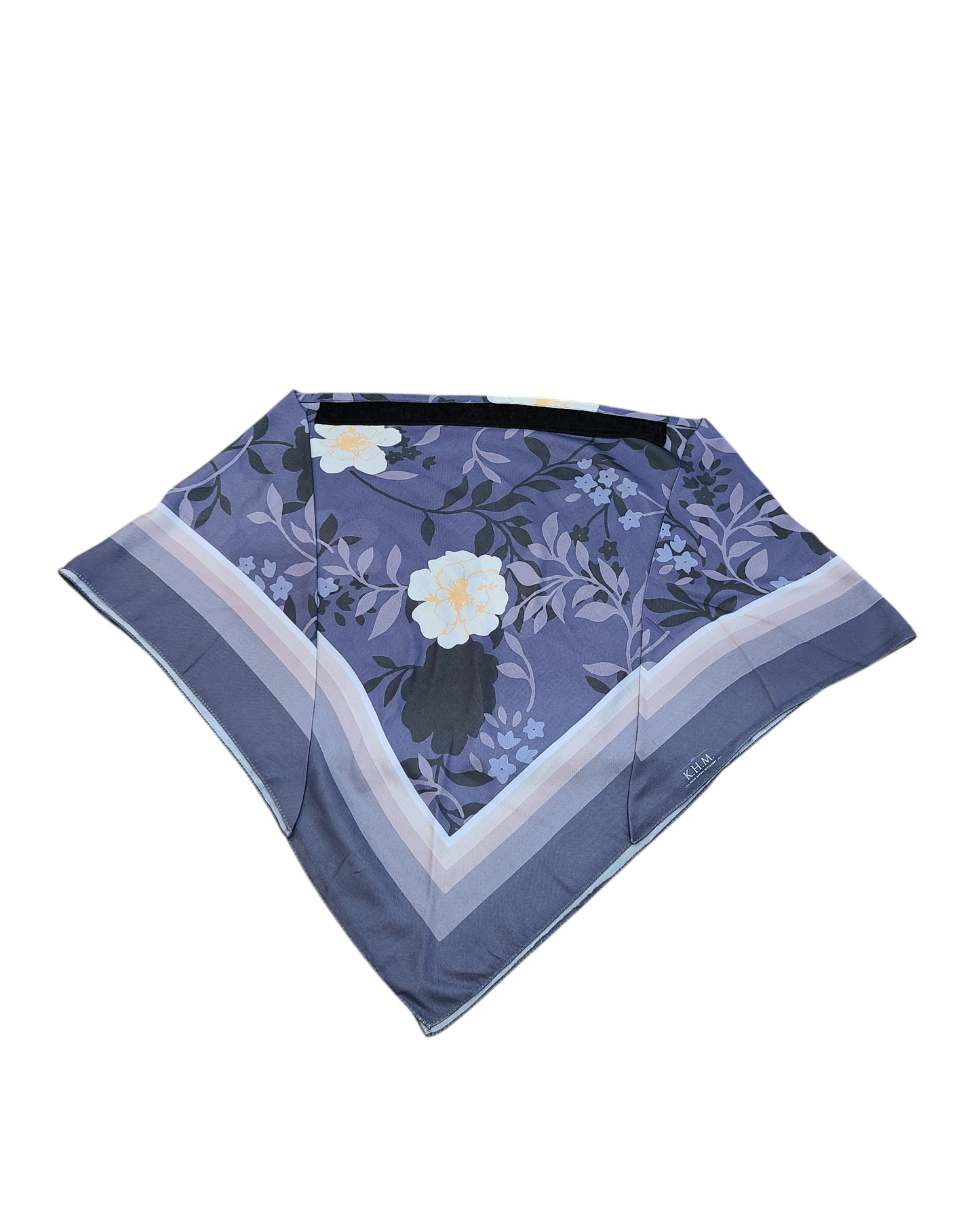 Moonlit Peonies Triangle Scarf With Grip - Keter Hayofi Mitpachot