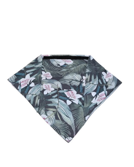 Green Safari Triangle Scarf With Grip