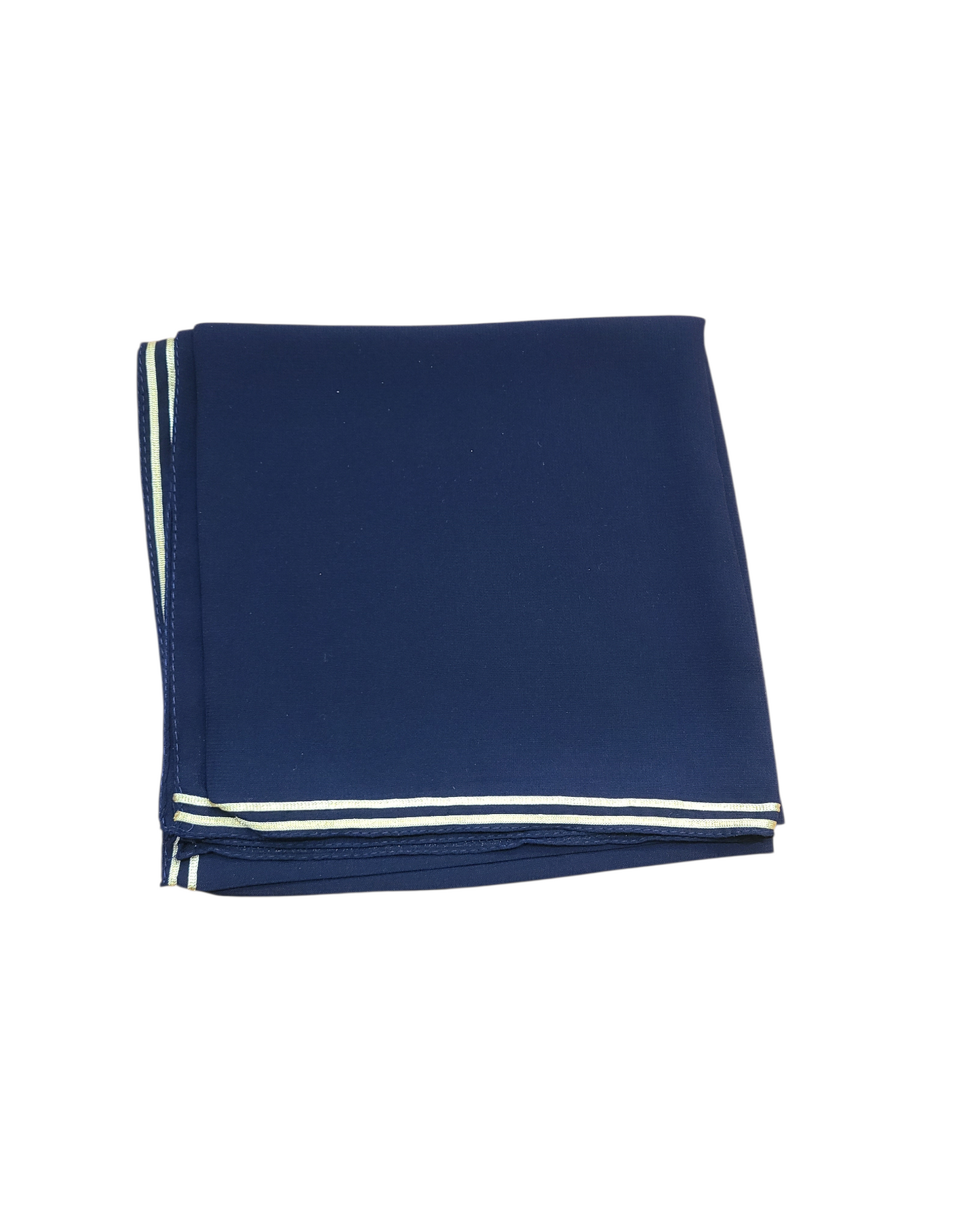 Solid Square Scarf With Gold Trimming - Keter Hayofi Mitpachot