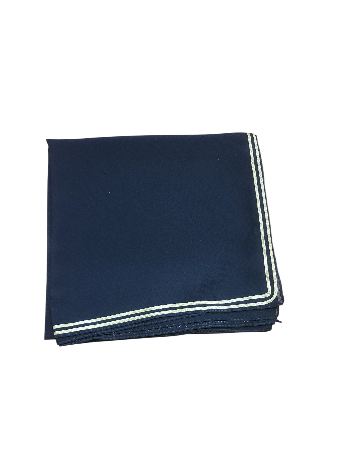 Solid Square Scarf With Gold Trimming - Keter Hayofi Mitpachot