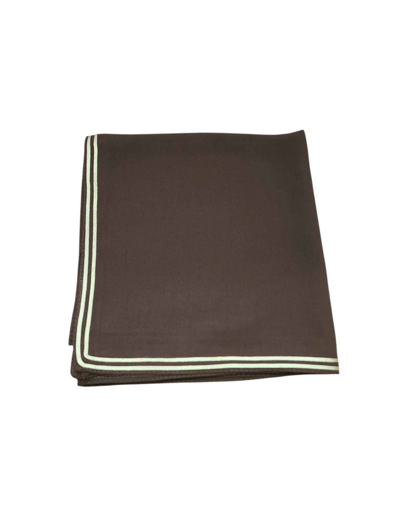 Solid Square Scarf With Gold Trimming - Keter Hayofi Mitpachot