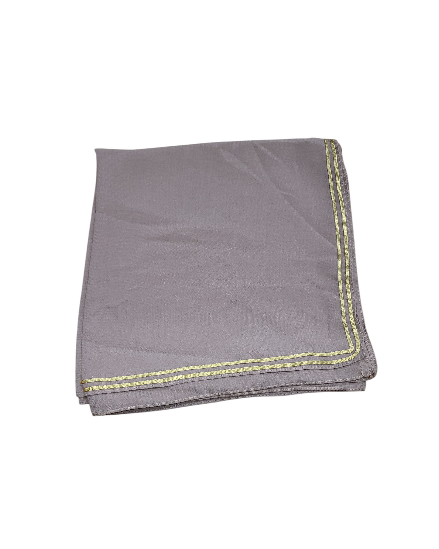 Solid Square Scarf With Gold Trimming - Keter Hayofi Mitpachot