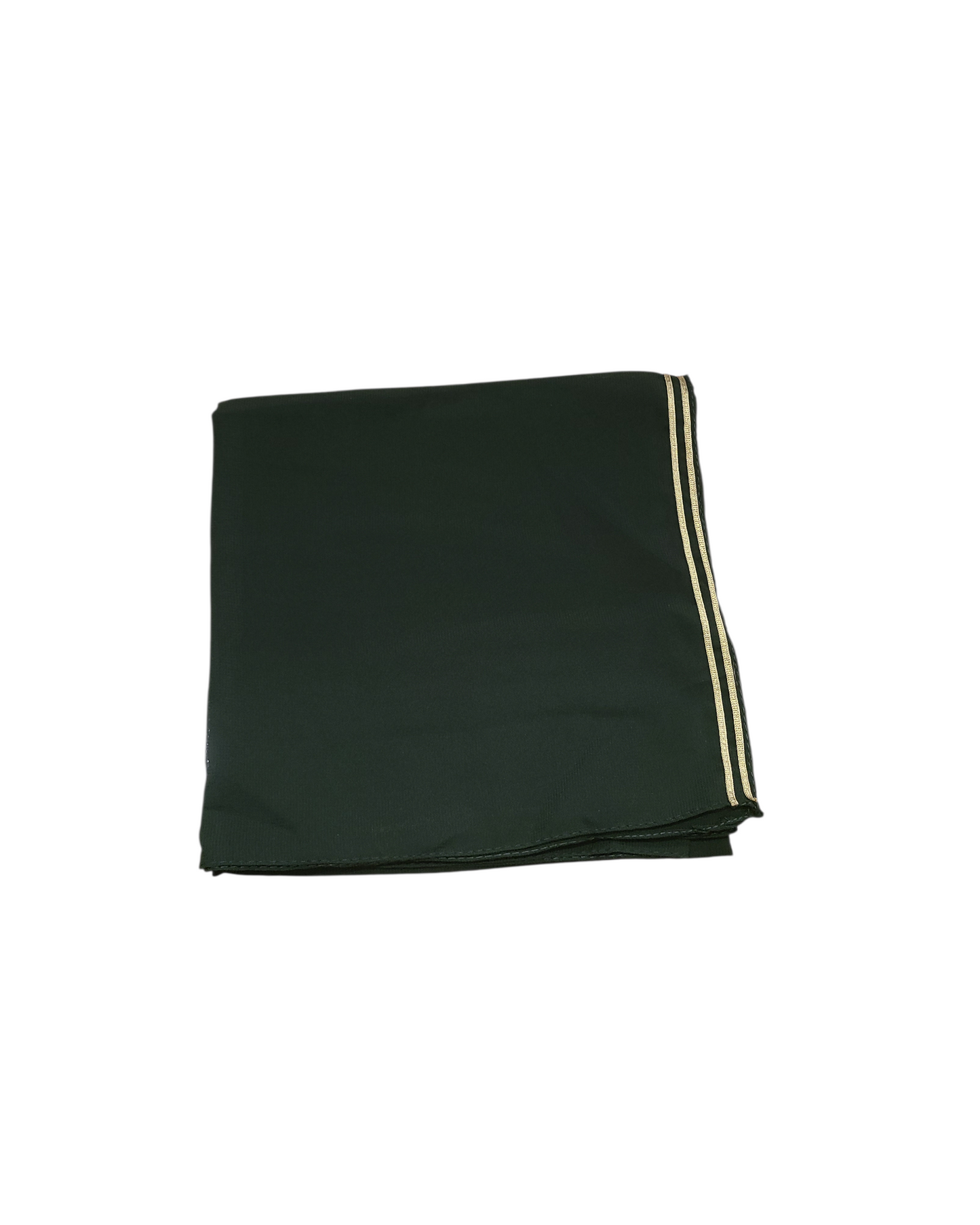 Solid Square Scarf With Gold Trimming - Keter Hayofi Mitpachot