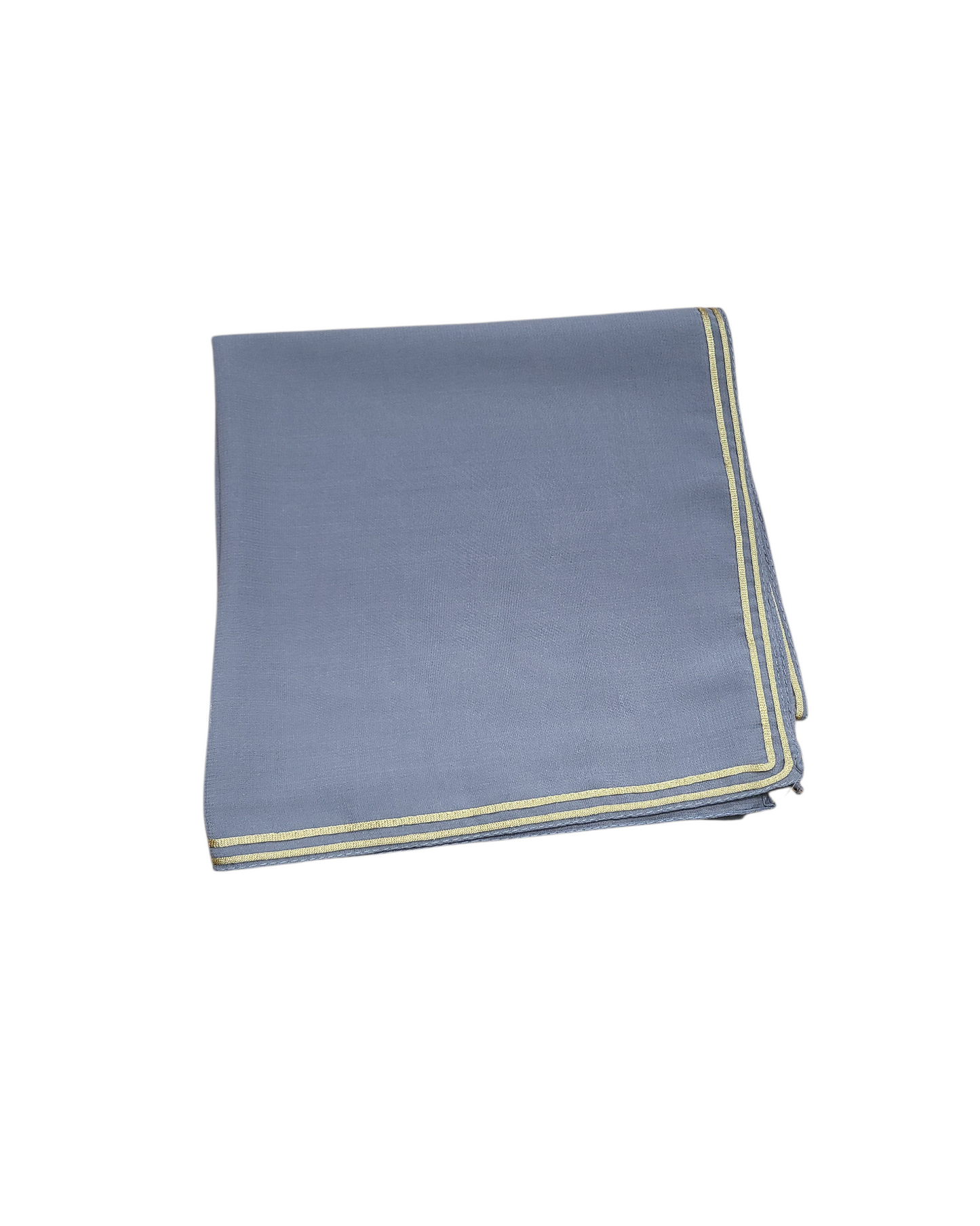 Solid Square Scarf With Gold Trimming - Keter Hayofi Mitpachot