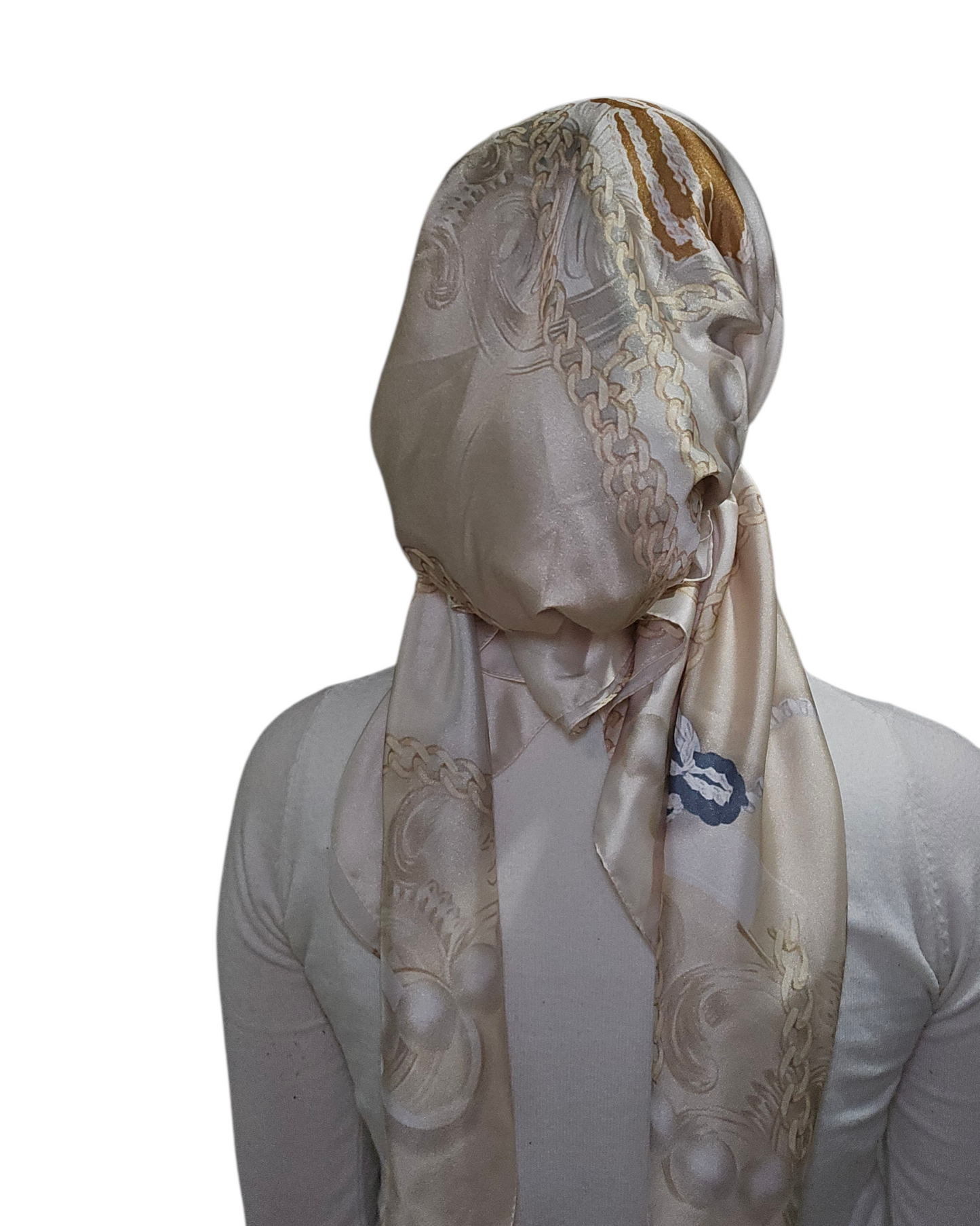 Champagne Chains Square Scarf - Keter Hayofi Mitpachot
