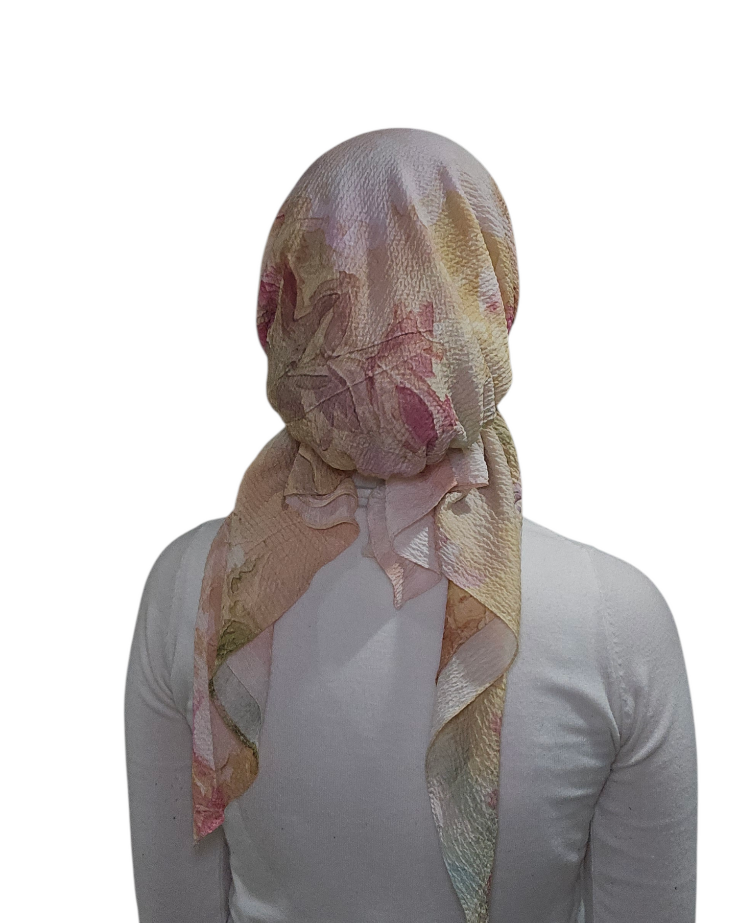 Pastel Garden Whisper Square Scarf - Keter Hayofi Mitpachot