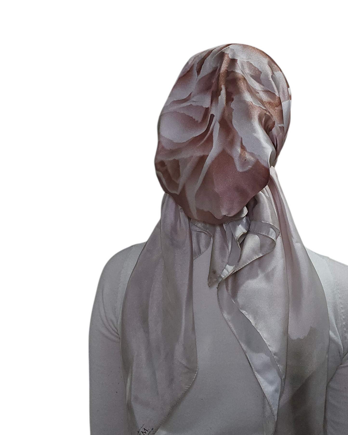 Pearl Blush Cascade Square Scarf - Keter Hayofi Mitpachot