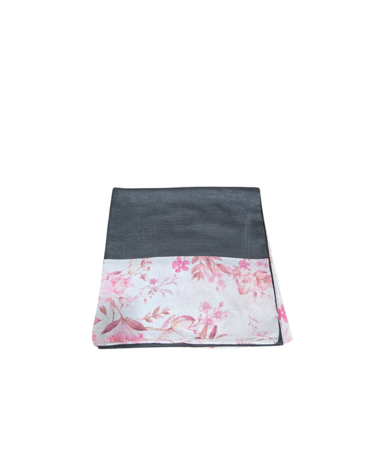 Ebony Pink Petals Square Scarf - Keter Hayofi Mitpachot