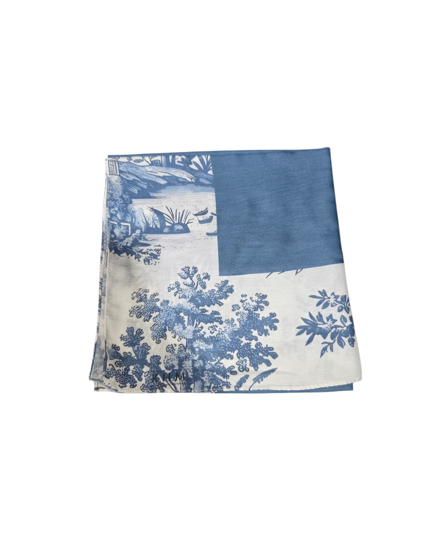 Blue Willow Whisper Square Scarf - Keter Hayofi Mitpachot