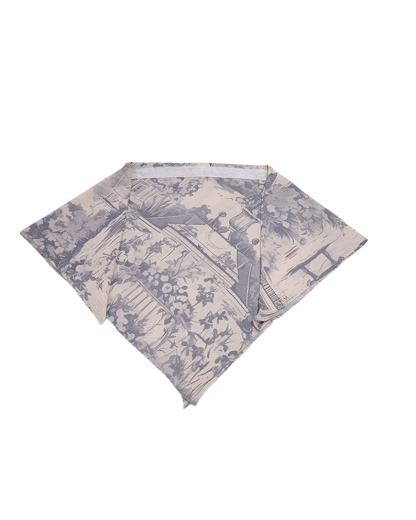 Gray City Toile Triangle Scarf With Grip - Keter Hayofi Mitpachot