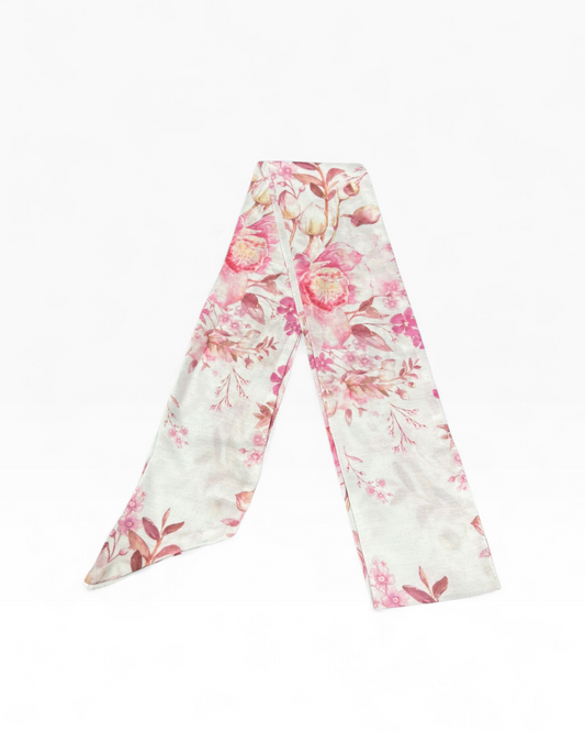 Pink Petals Headband Scarf - Keter Hayofi Mitpachot