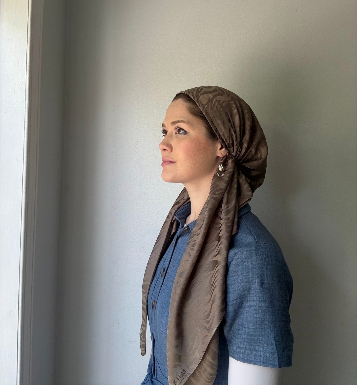 Zebra Striped Pretied Scarf
