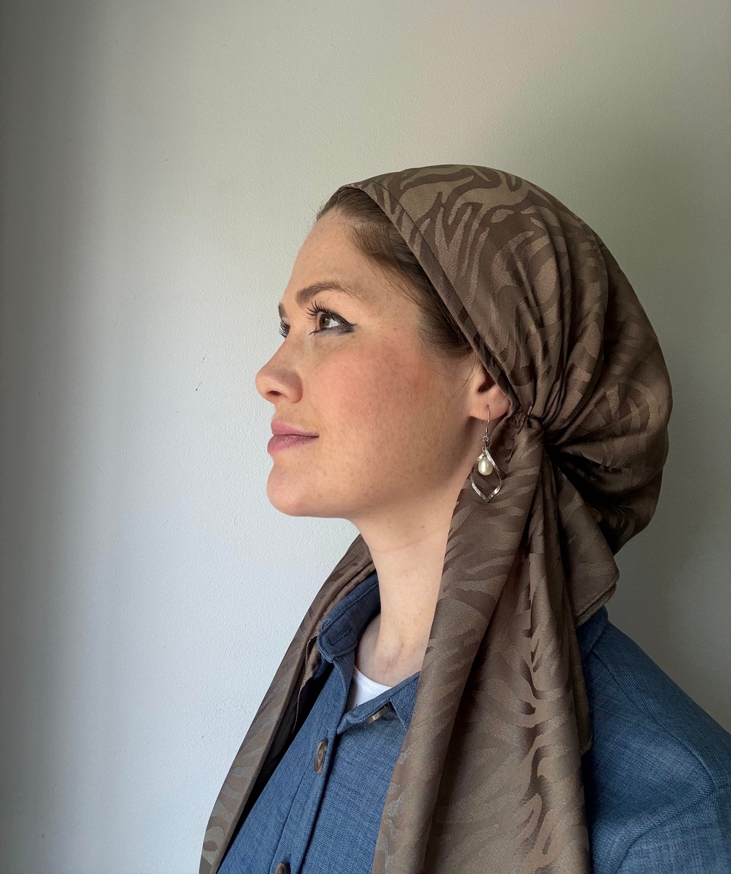 Zebra Striped Pretied Scarf
