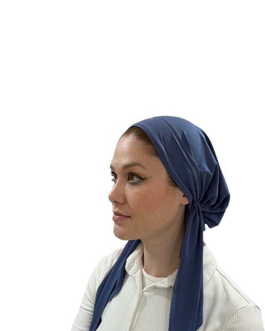 Swimming Pretied Scarf With Shorter Tails - Keter Hayofi Mitpachot