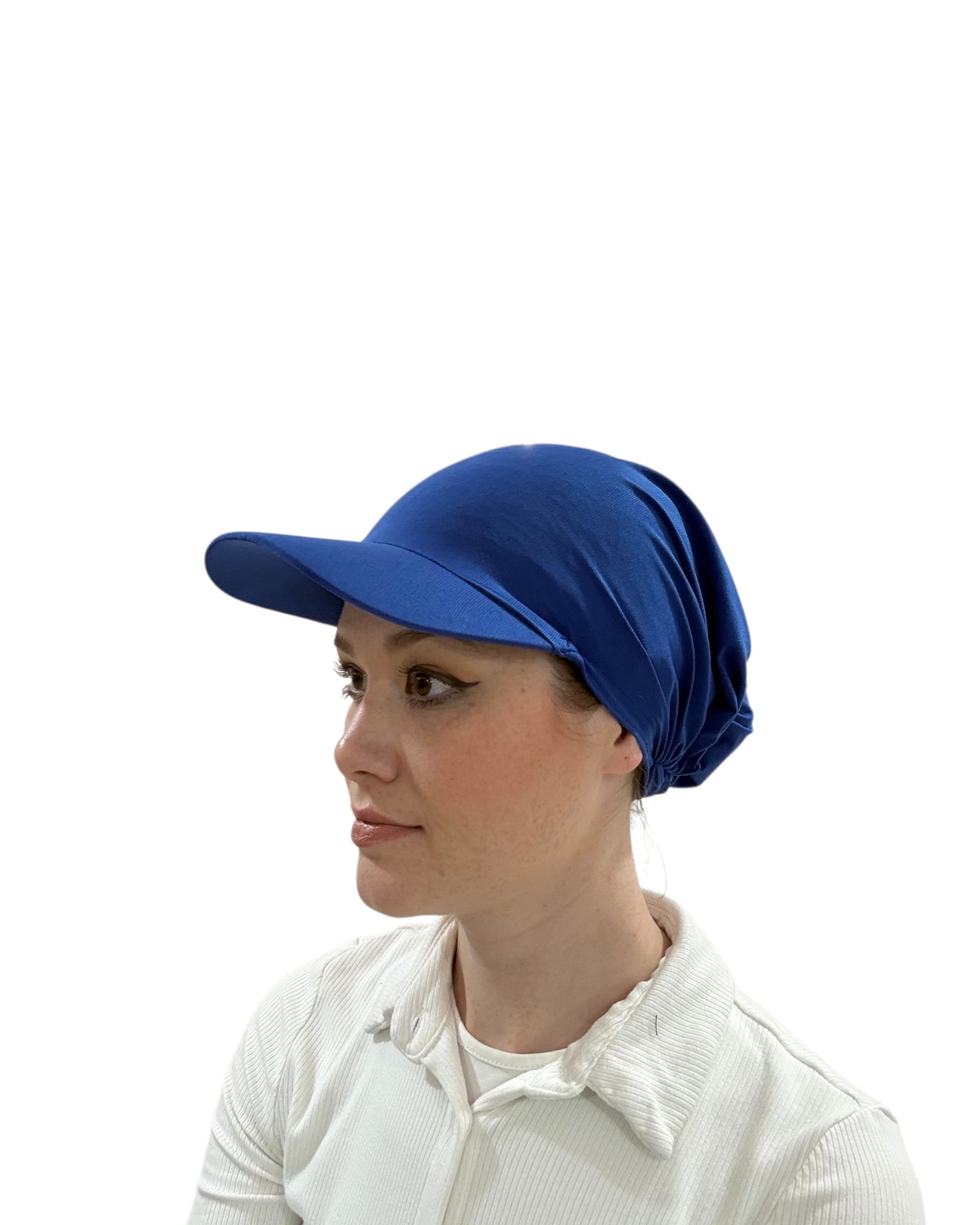 Swimming Pretied Scarf With Vizor With Shorter Tails - Keter Hayofi Mitpachot
