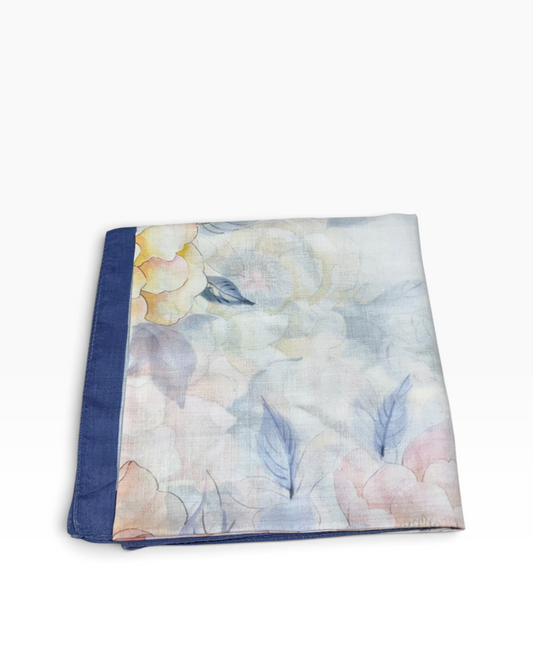 Azure Garden Square Scarf - Keter Hayofi Mitpachot
