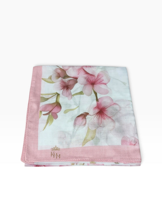 Cherry Blossom Square Scarf - Keter Hayofi Mitpachot