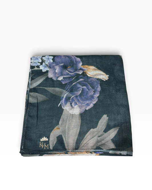 Twilight Bloom Square Scarf - Keter Hayofi Mitpachot