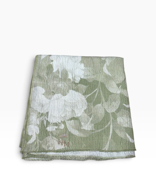 Olive Whisper Square Scarf - Keter Hayofi Mitpachot