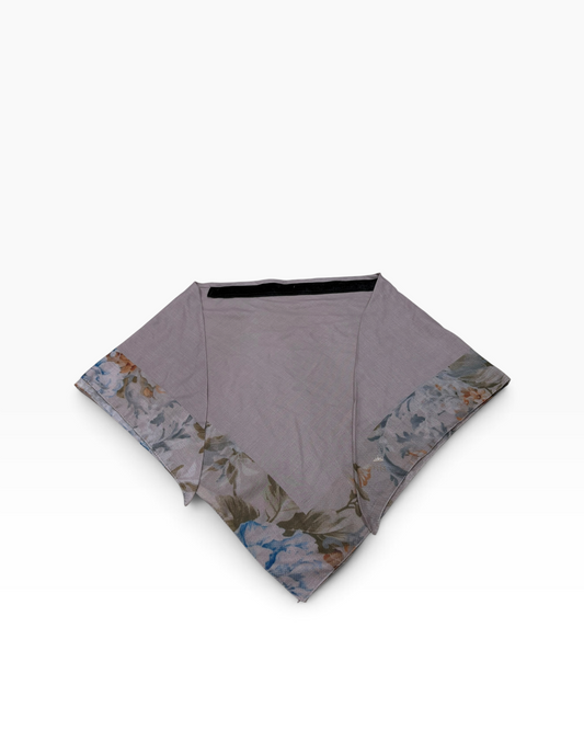 Muted Petals Triangle Scarf With Grip