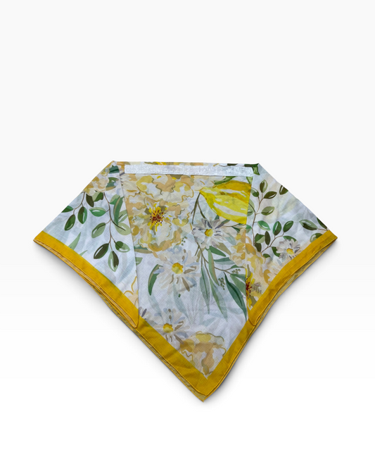 Golden Meadow Triangle Scarf With Grip