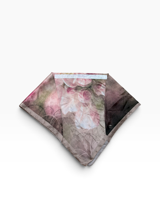 Blushing Petals Triangle Scarf With Grip