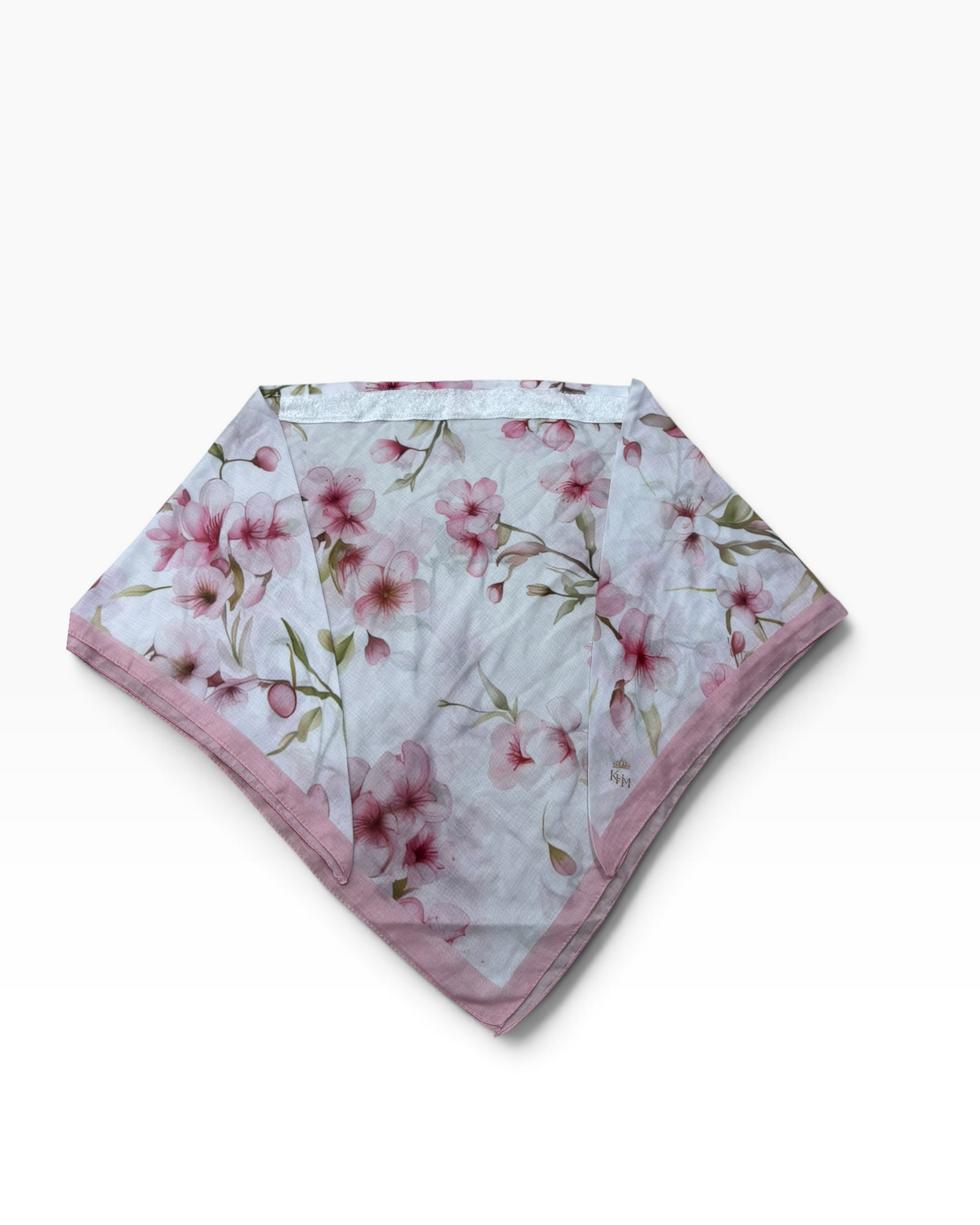 Cherry Blossom Triangle Scarf With Grip - Keter Hayofi Mitpachot