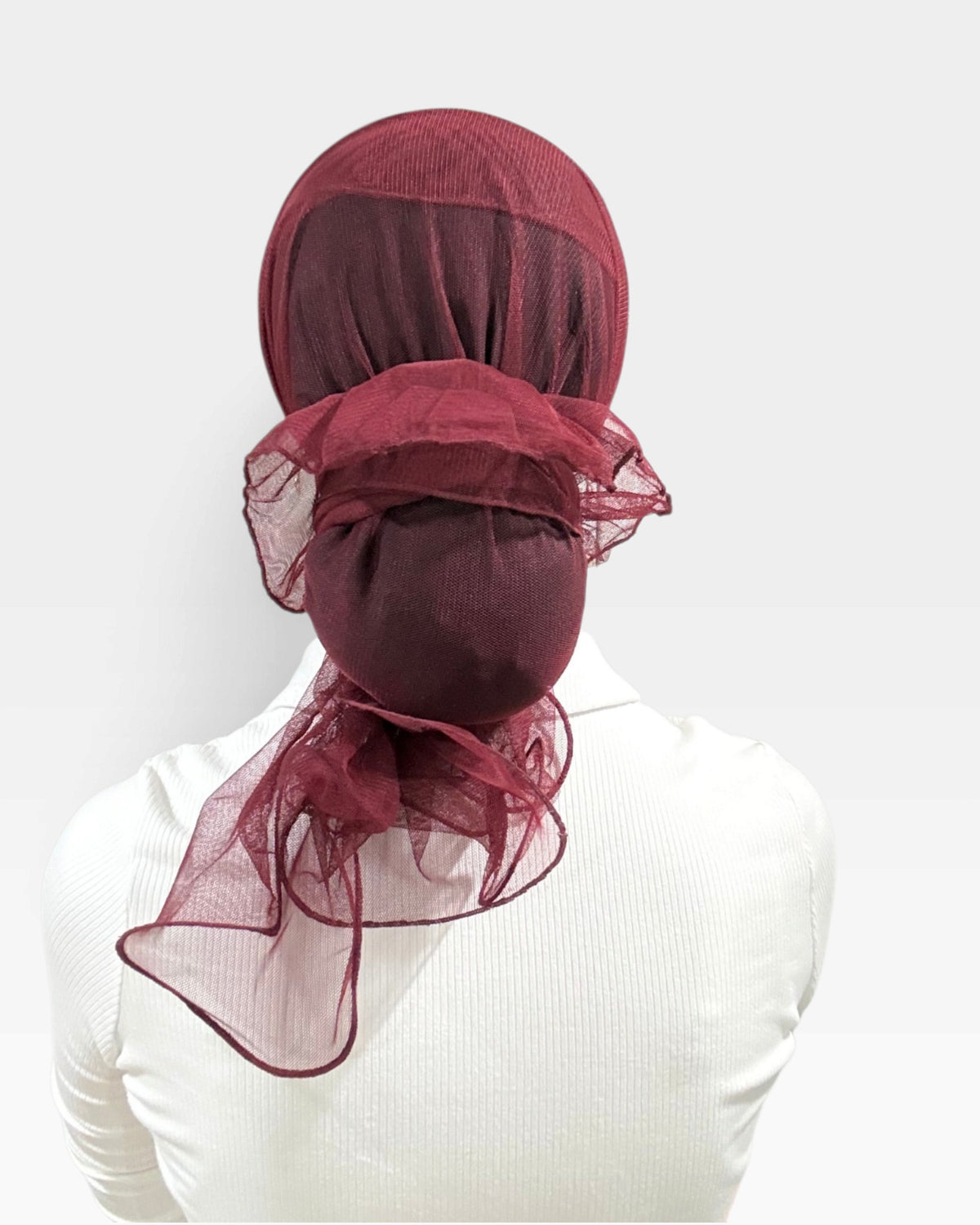 KHM Elegant Tulle Scarf With Scrunchie