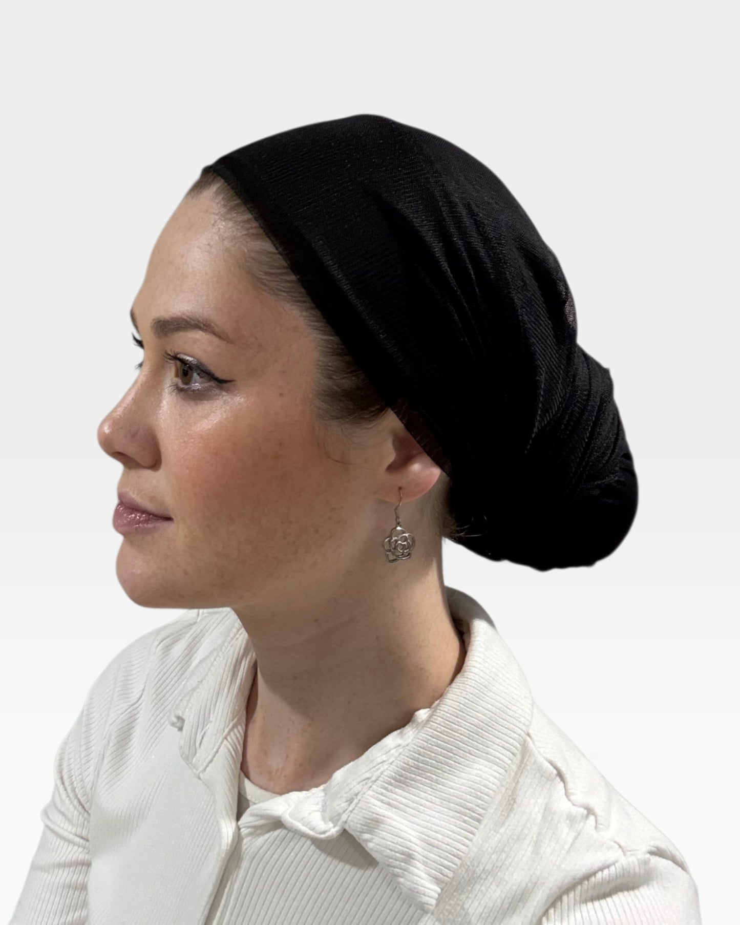 KHM Elegant Tulle Scarf With Scrunchie