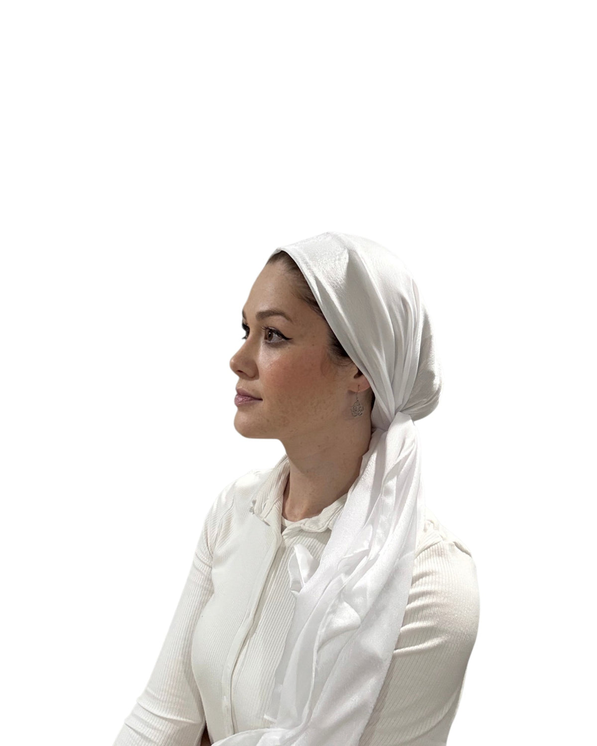 Signature Solid Scarf With Scrunchie - Keter Hayofi Mitpachot