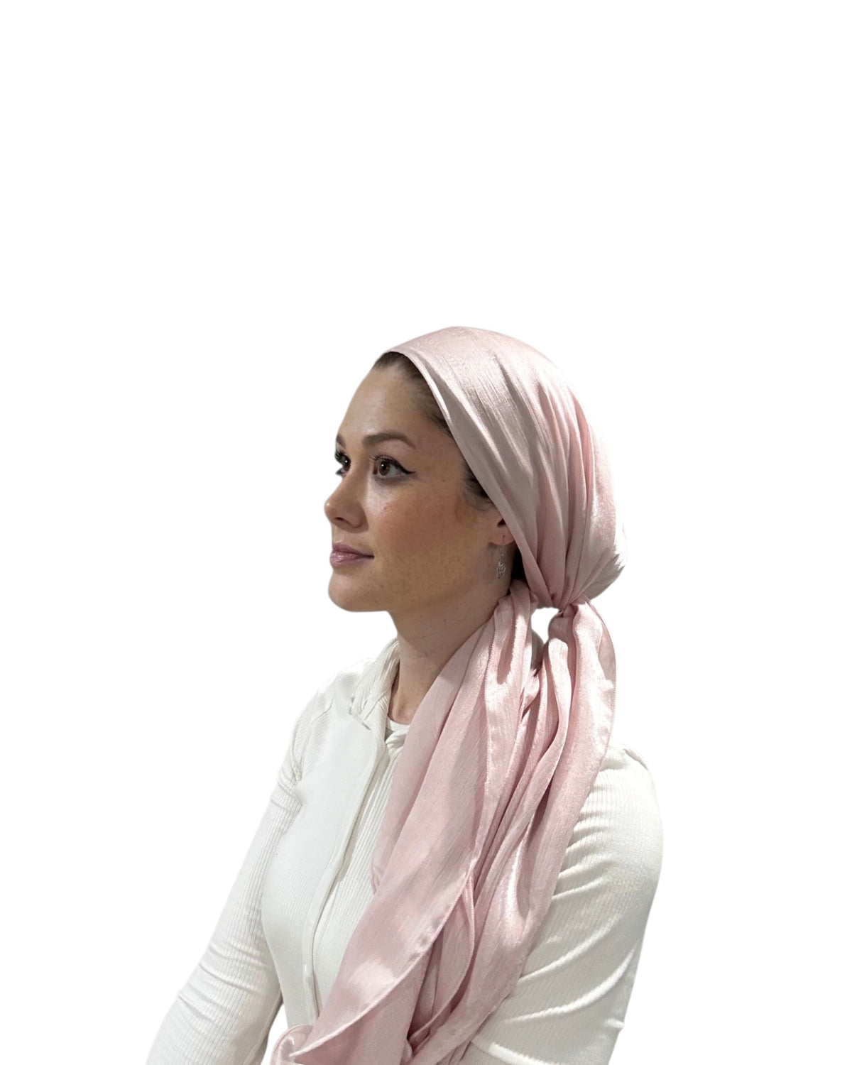 Signature Solid Scarf With Scrunchie - Keter Hayofi Mitpachot