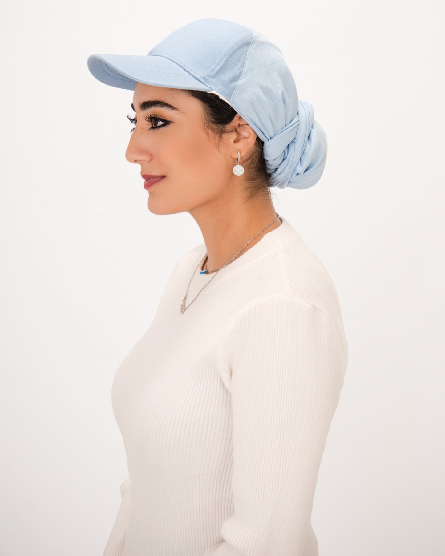 Scarf Cap With Bamboo Style - Keter Hayofi Mitpachot