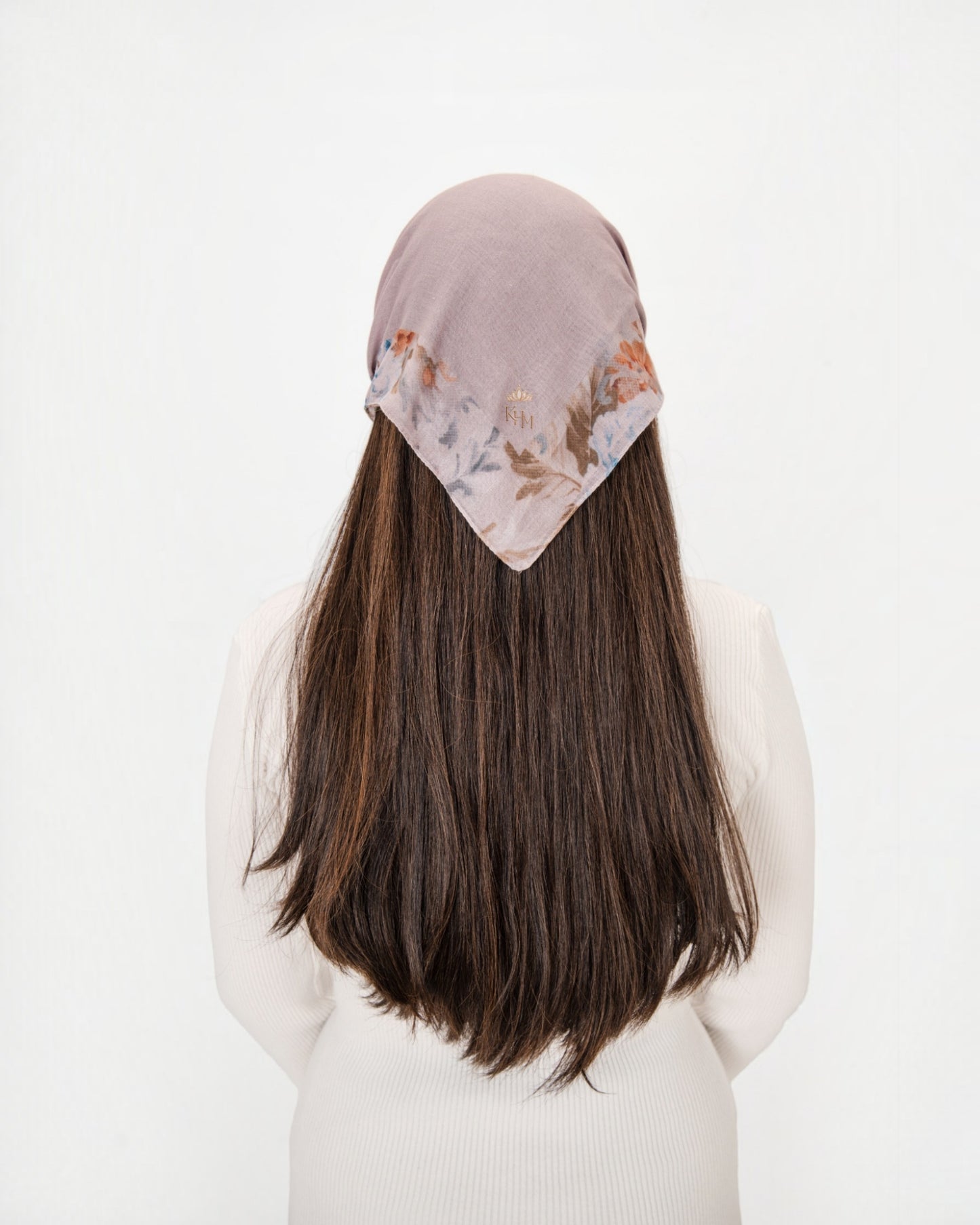 Muted Petals Pretied Bandana With Grip