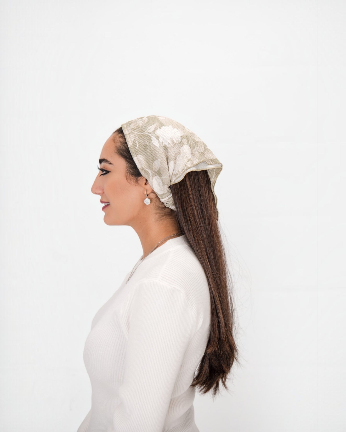 Olive Whisper Pretied Bandana With Grip