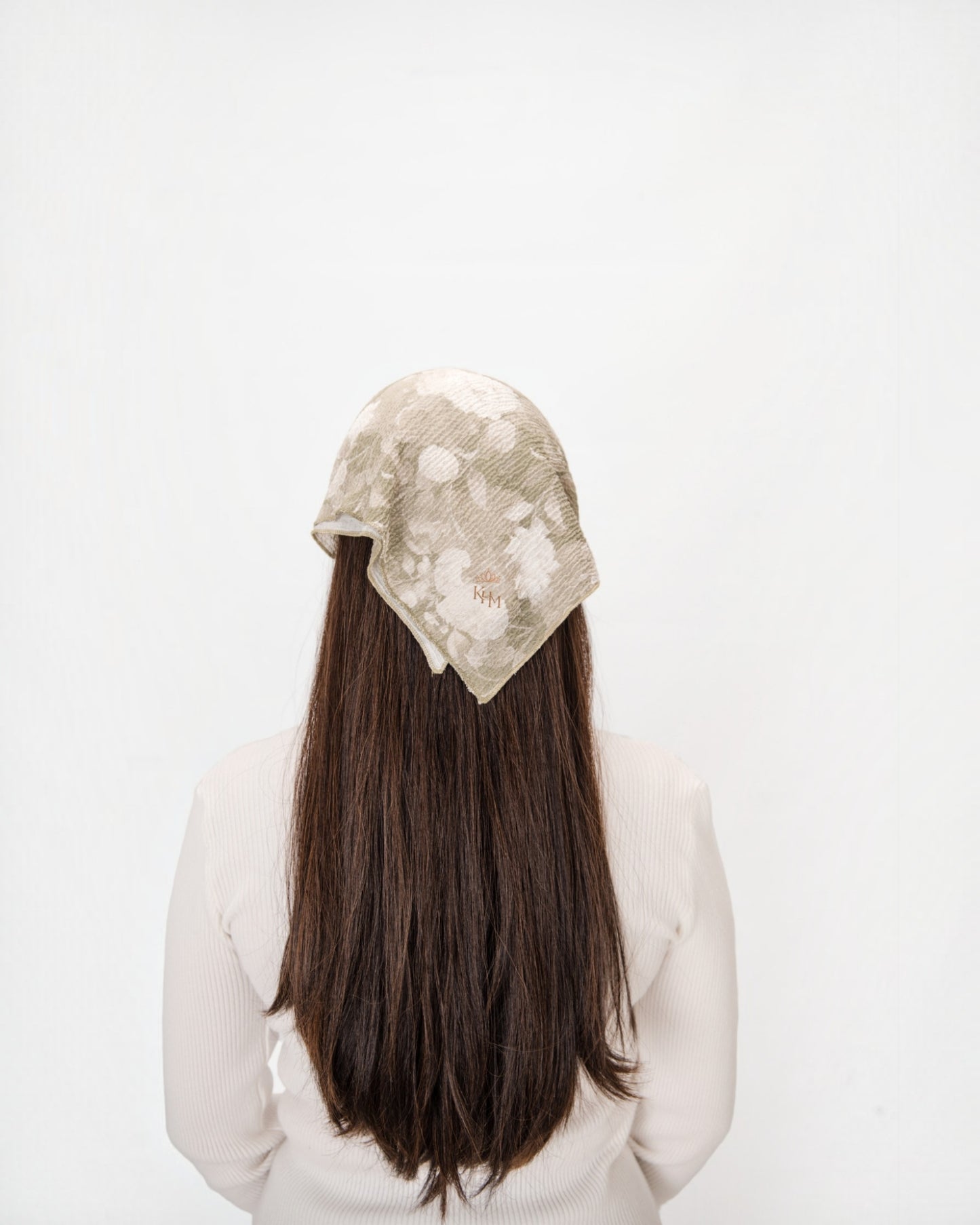 Olive Whisper Pretied Bandana With Grip