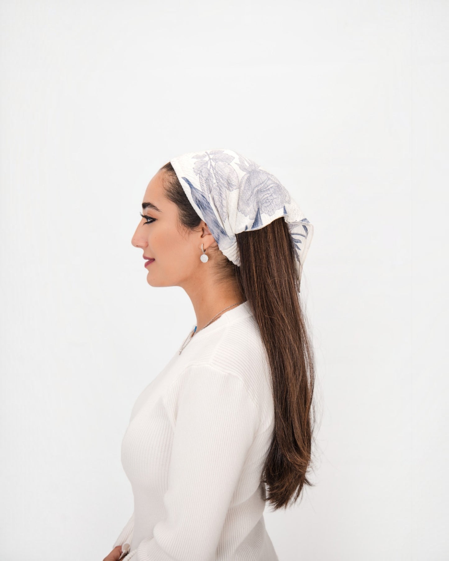Misty Hydrangea Pretied Bandana With Grip