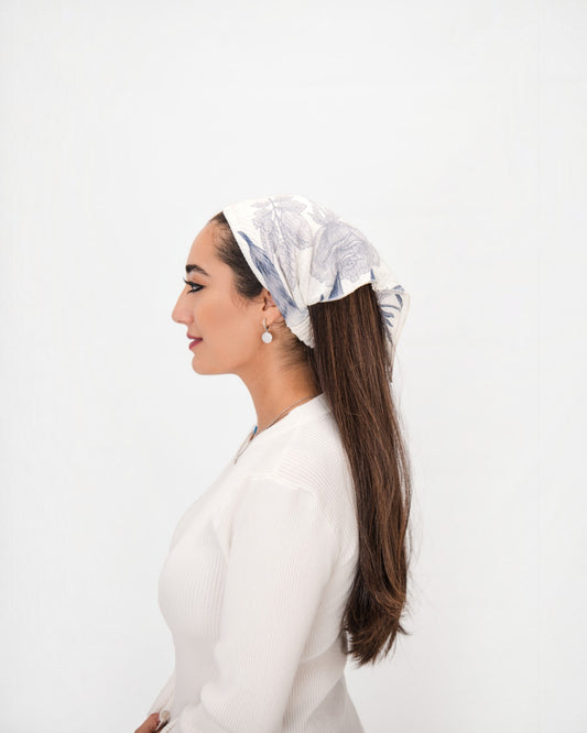 Misty Hydrangea Pretied Bandana With Grip - Keter Hayofi Mitpachot
