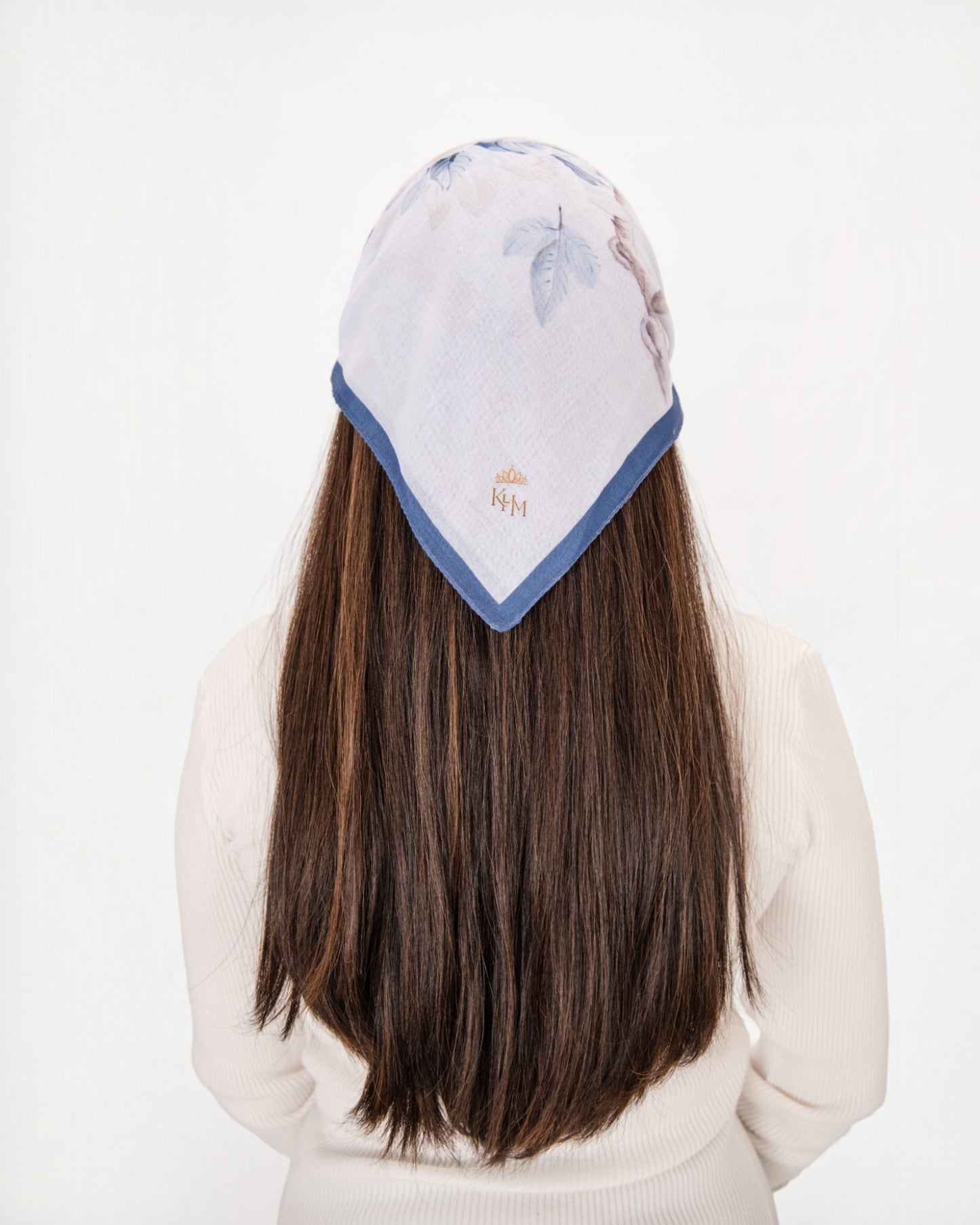 Azure Garden Pretied Bandana With Grip