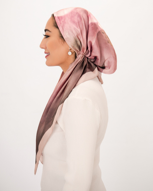 Blushing Petals Pretied Scarf - Keter Hayofi Mitpachot