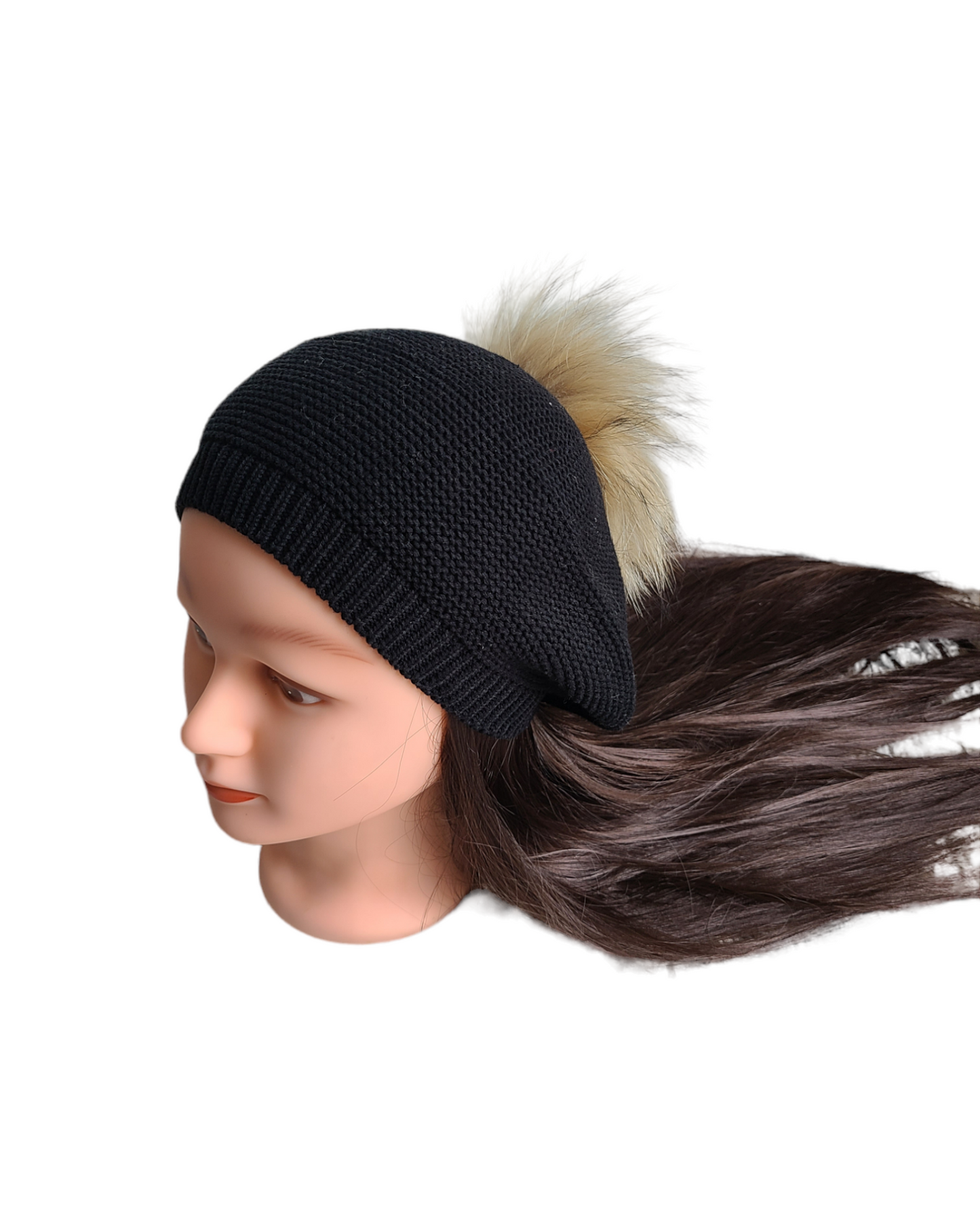 Fully Cotton Beret with Pom Pom - Keter Hayofi Mitpachot