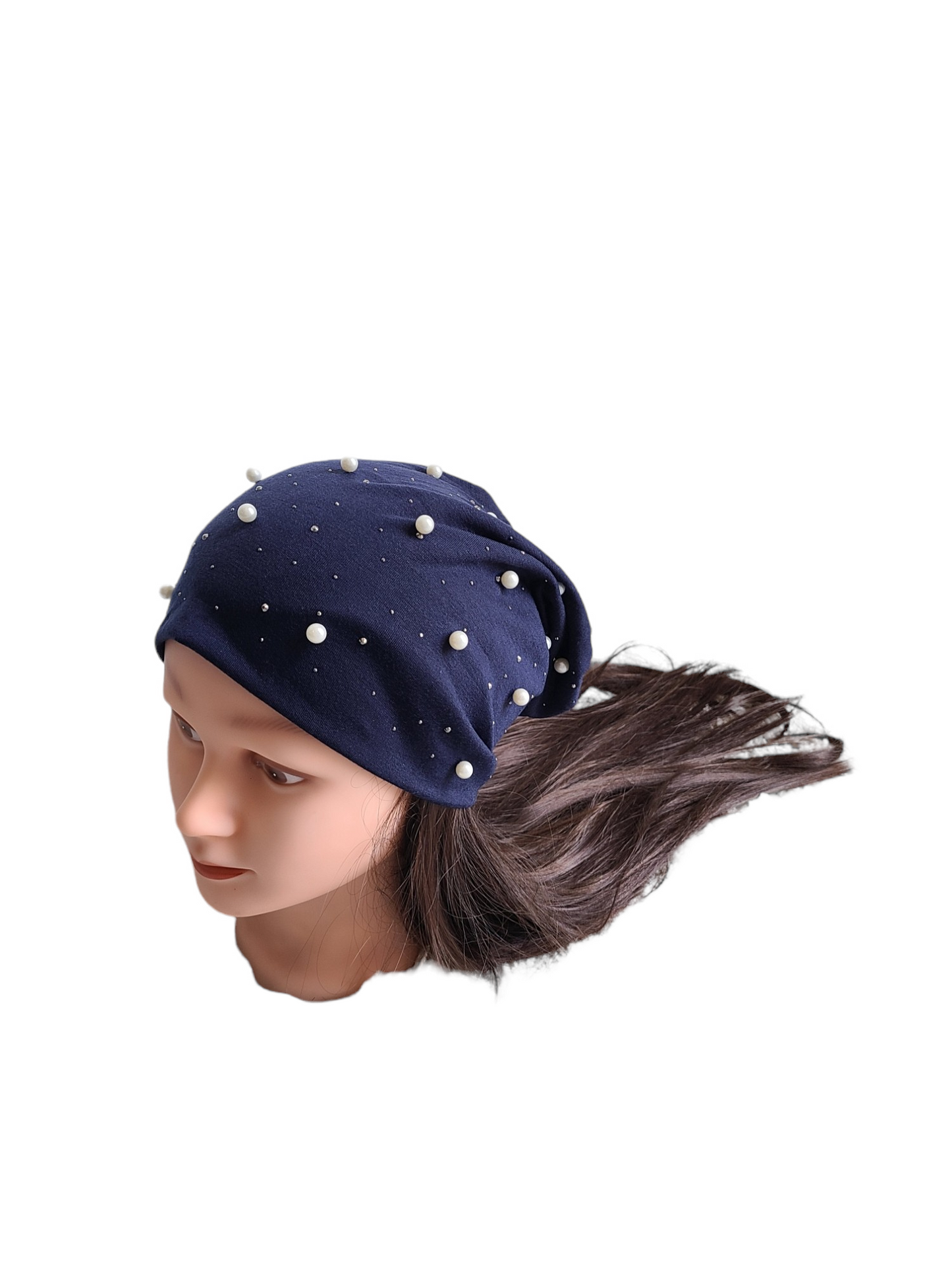 Cotton Beanie with Pearls - Keter Hayofi Mitpachot