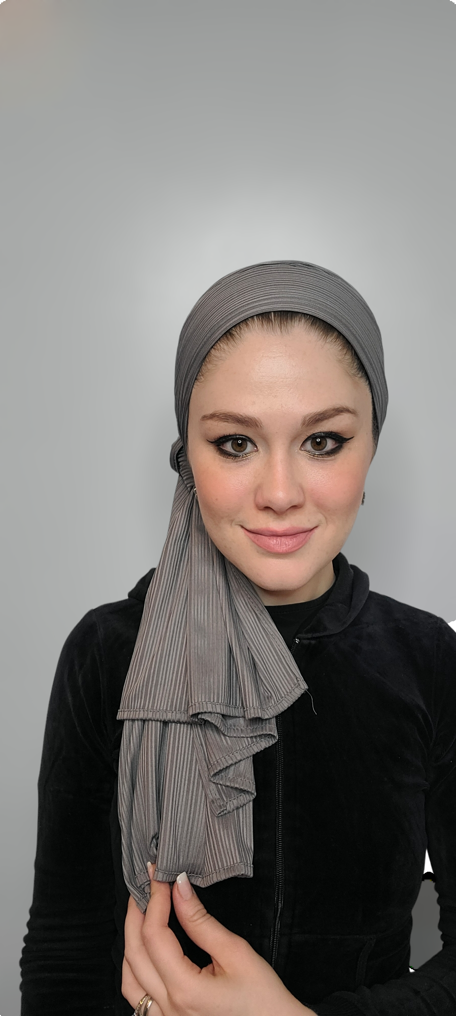 Solid Lined Jersey Long Scarf - Keter Hayofi Mitpachot